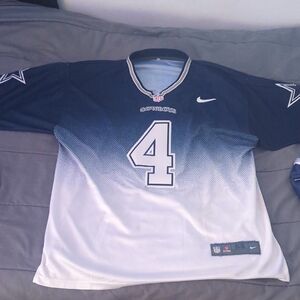 Nike Navy and White Cowboys Jersey